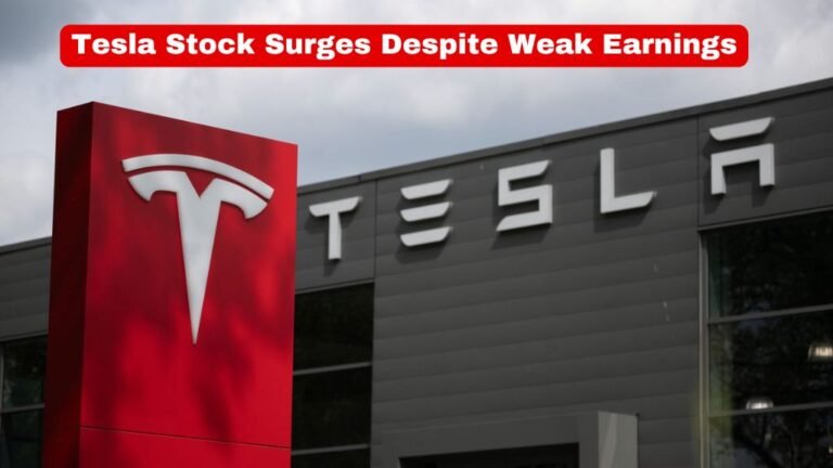 Tesla Stock Surges Despite Weak Earnings